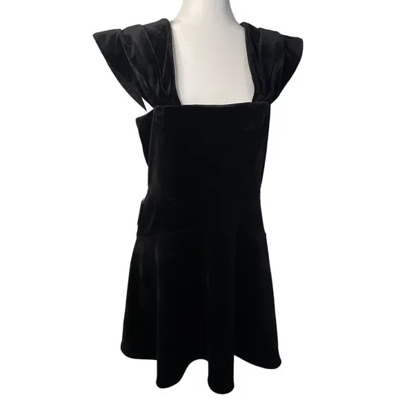 New with Tags Express Black Velvet dress - Large - Picture 1 of 11